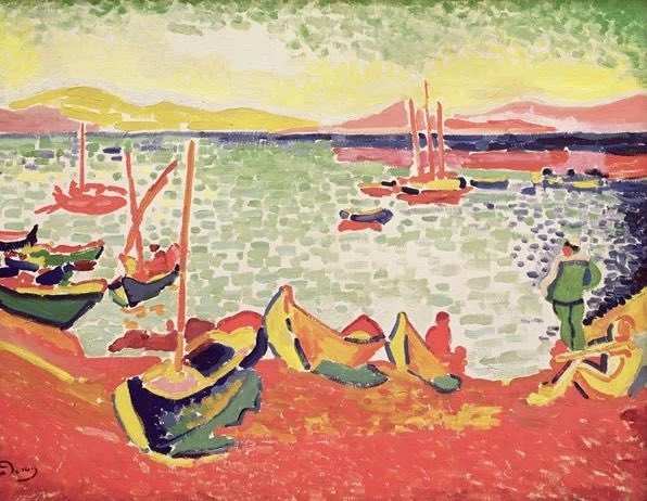 Boats in the Harbour at Collioure 1905 #AndreDerain