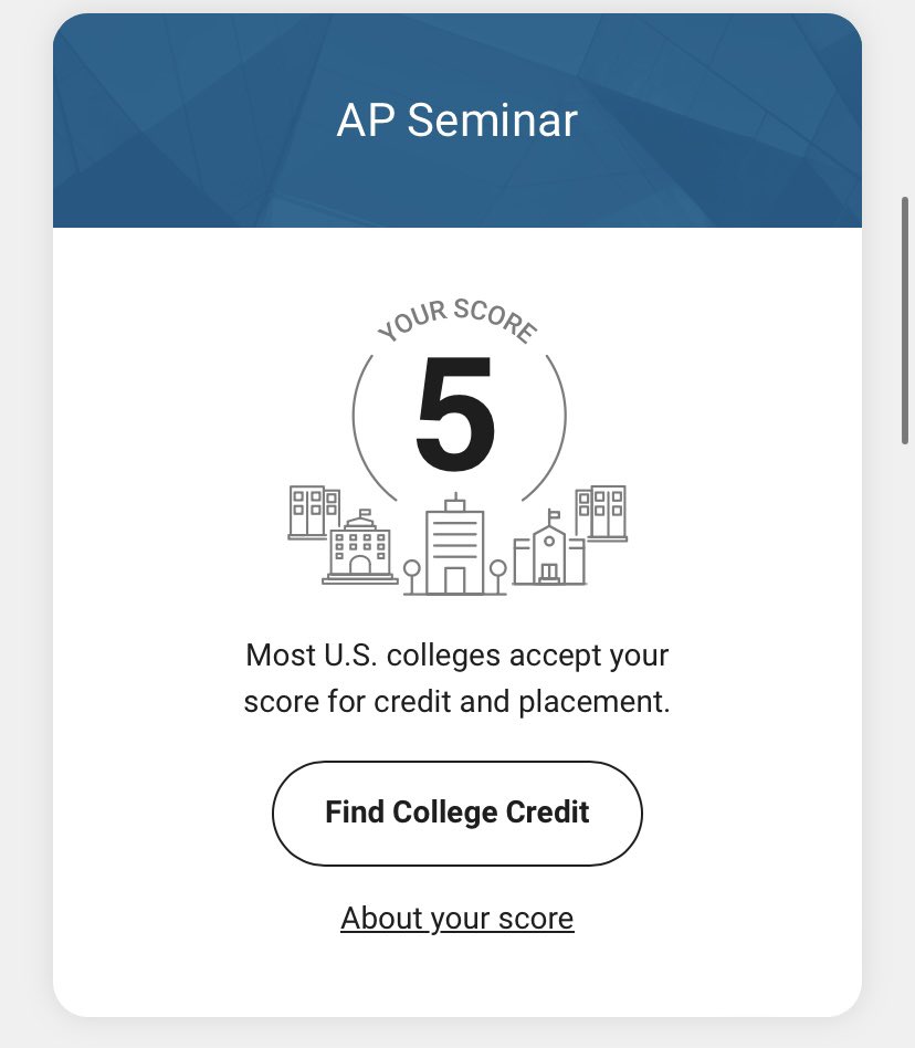 Kristyn Embler 2025 on X: &ldquo;Just got my AP exam scores back! I 