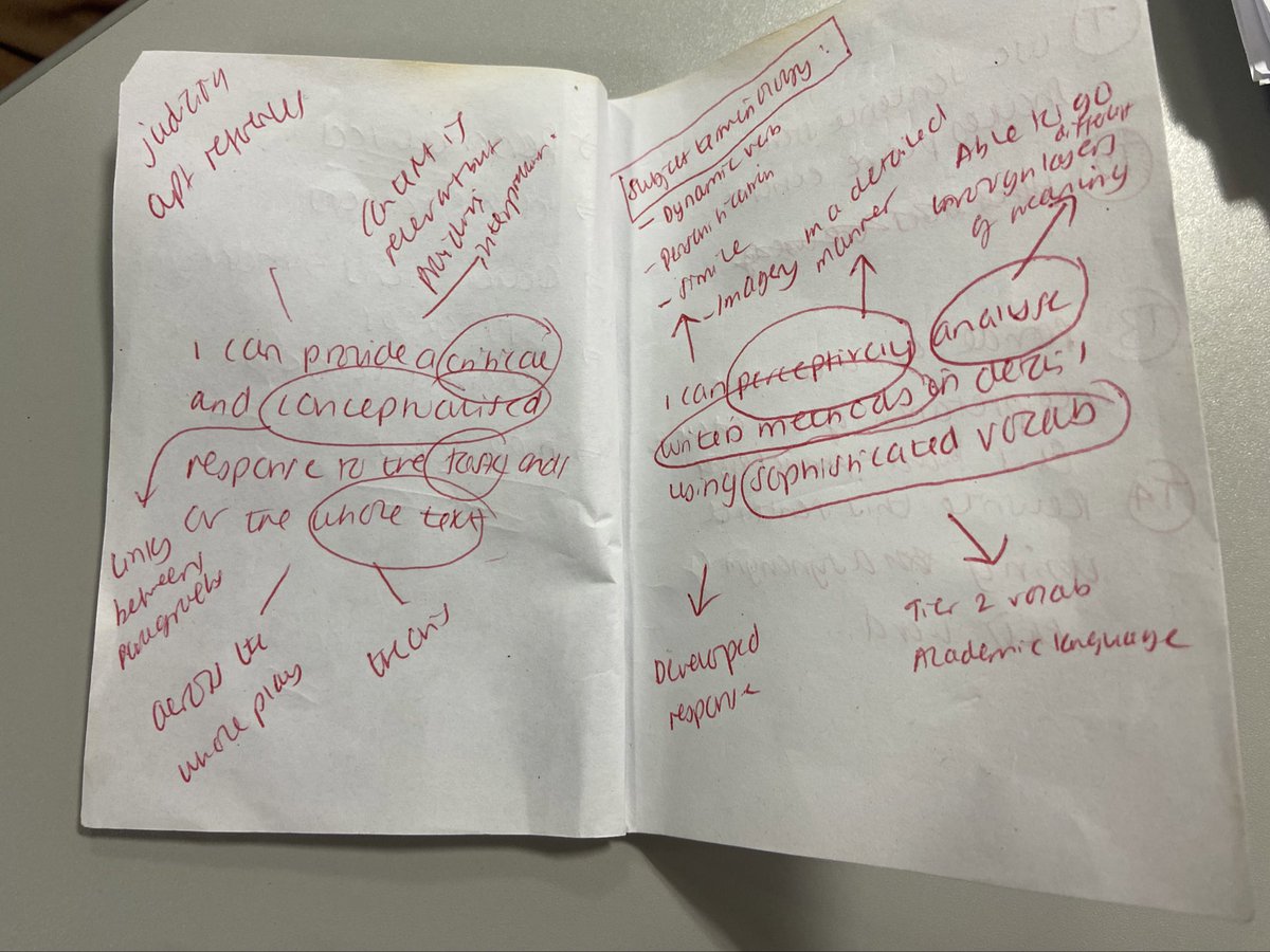 In yesterday’s department meeting, we deconstructed the KOs we use in English lessons to come up with bespoke T-codes that can be used in lessons that cover those KOs. Here are some examples of the stunning IP the team came up with.