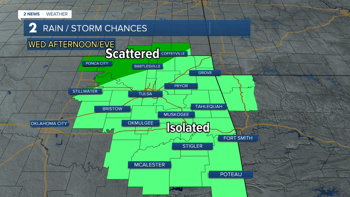 MichaelSeger's tweet photo. Another round of storms approaching from the northwest will move across northeast Oklahoma through midday. Low chance of an isolated storm redeveloping late afternoon

Another round of widespread storms develops overnight into tomorrow morning ⚡️⚡️

#okwx #kswx #NorthwestFlow https://t.co/Qm2nssiUke