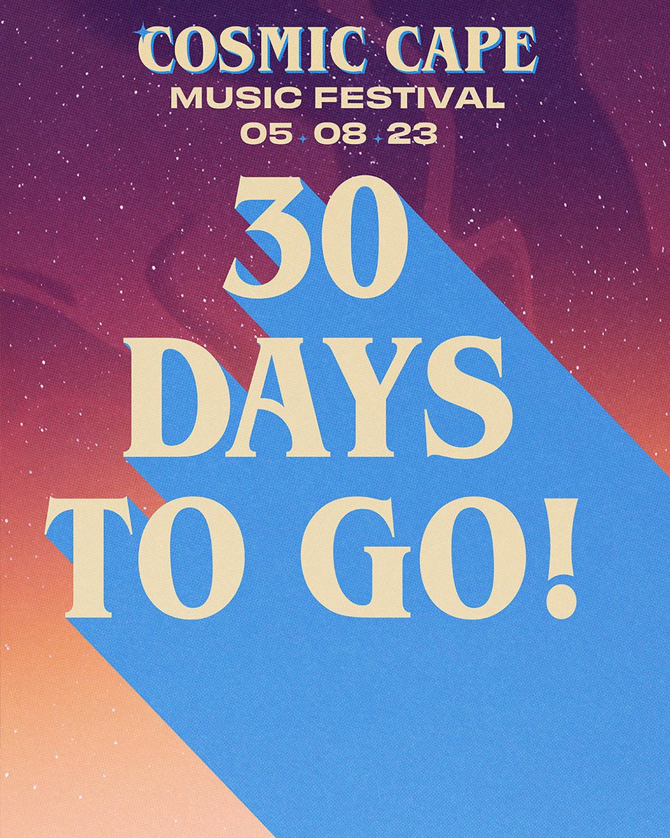 30 DAYS TO GO!! 🚀 See you in the fields, under the stars ✨