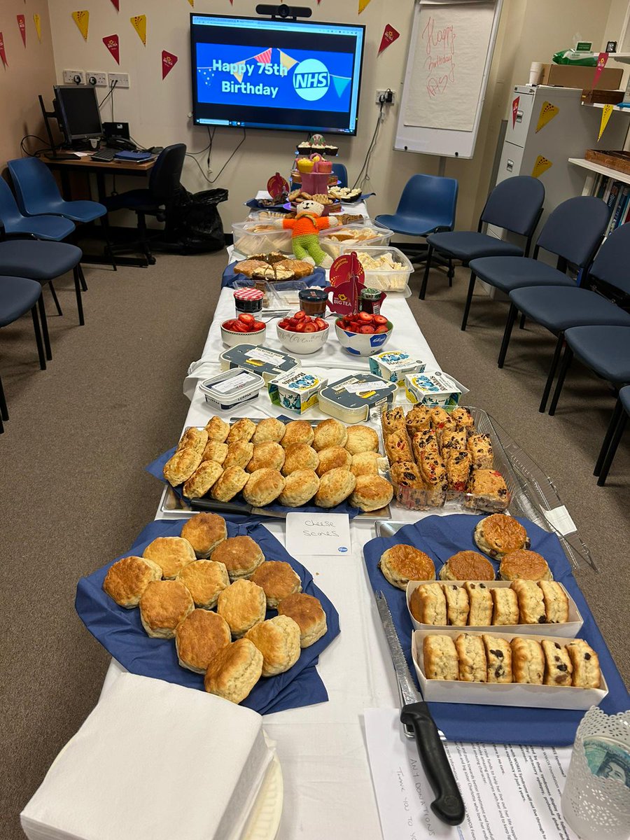 Michell16079350's tweet photo. Happy Birthday NHS! 
Urology Outpatient Big Tea. #NHSbigTea @UHDBTrust @TeamSurgeryUHDB @Urology21010 https://t.co/obW02r1JqL