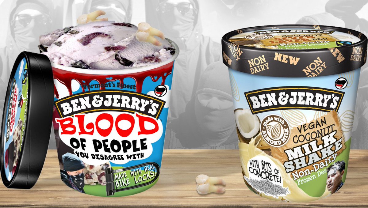 RT @TheBabylonBee: Ben & Jerry's Unveils New Antifa-Inspired Flavors https://t.co/AQbVVLwWex https://t.co/ZsQtD0Ledo