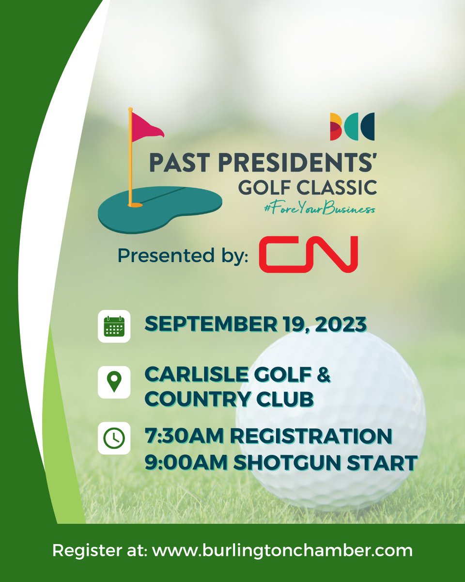 Are you ready for a day of fun and excitement on the greens with fellow Chamber members? We are closing the 2023 golf season with the #PastPresidentsGolfClassic. Join us for an unforgettable day of games, prizes and friendly competition. Register today: bit.ly/45QIioK