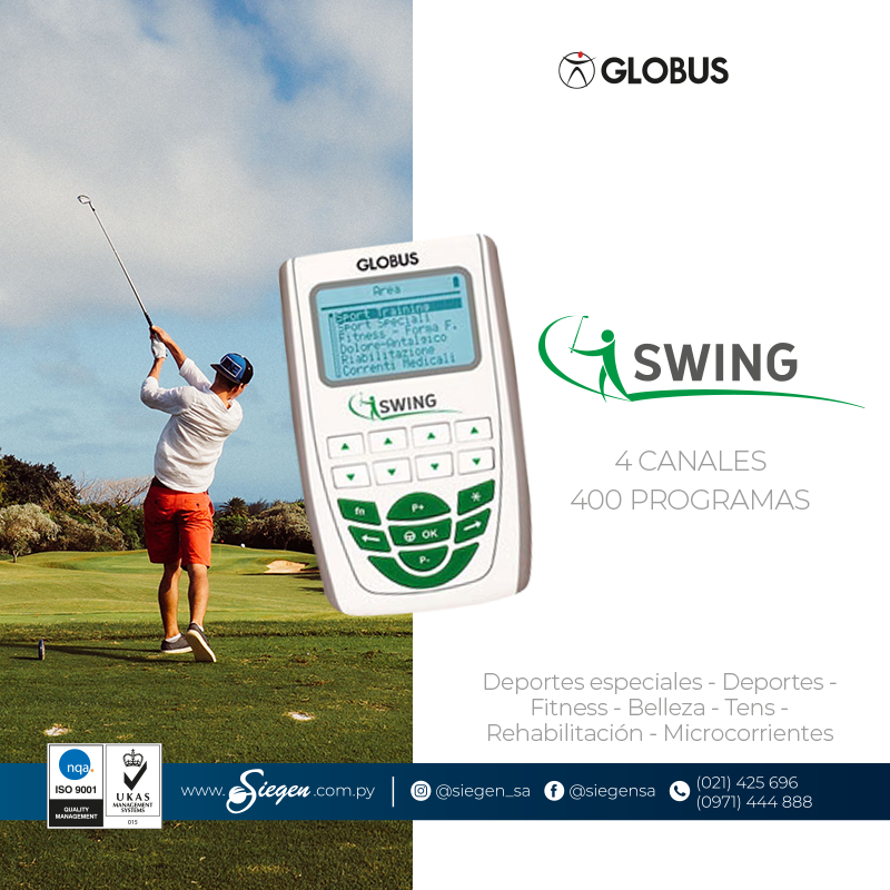 #Globus conoce las exigencias de cada deporte por eso creó el electroestimulador diseñado exclusivamente para golfistas.
Para ayudarte a que tu swing sea simple y natural.

Encontrá tu Globus Swing en store.siegensa.com
O contáctanos (021) 425 696 o al (0981) 520 546.