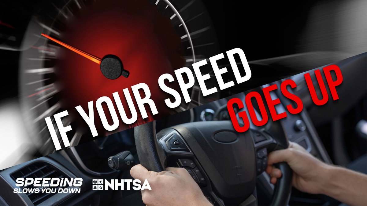 DriveSafeHR's tweet photo. Driving faster isn’t driving safely. In 2020, speeding was a contributing factor in 29% of all fatal crashes. #ObeytheSign or Pay the Fine. #SpeedingSlowsYouDown https://t.co/6LqlNInb9F
