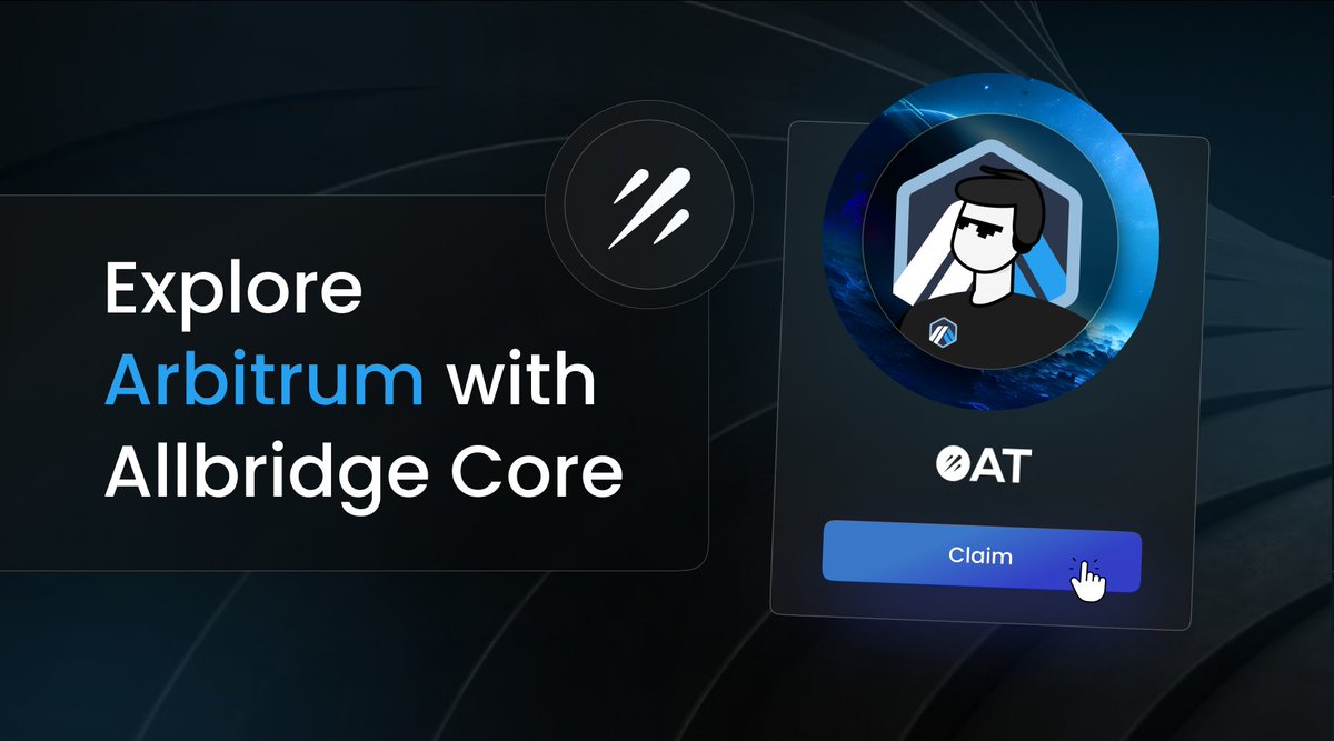 Allbridge_io's tweet photo. 🪐 We are excited to launch our new @Galxe campaign!

🧡 Become an @arbitrum Citizen and explore its ecosystem of dApps with #AllbridgeCore!

👉 Access the link to participate:
https://t.co/E6Z3y9jic6 https://t.co/kBZm6hRrp6