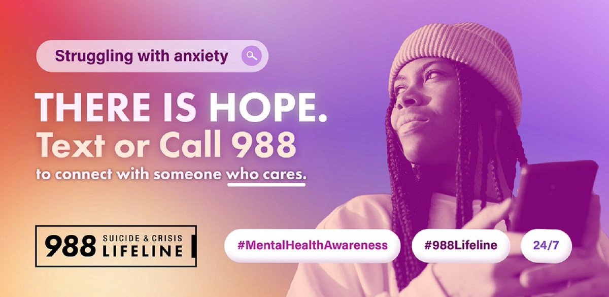 SecBecerra's tweet photo. July is Minority Mental Health Awareness Month.

I've seen firsthand how the stigma that still exists in many communities can make it hard to ask for help. 

You don’t have to struggle with your mental health alone. There is hope and there is help. #988Lifeline https://t.co/Cq4GjFURvK