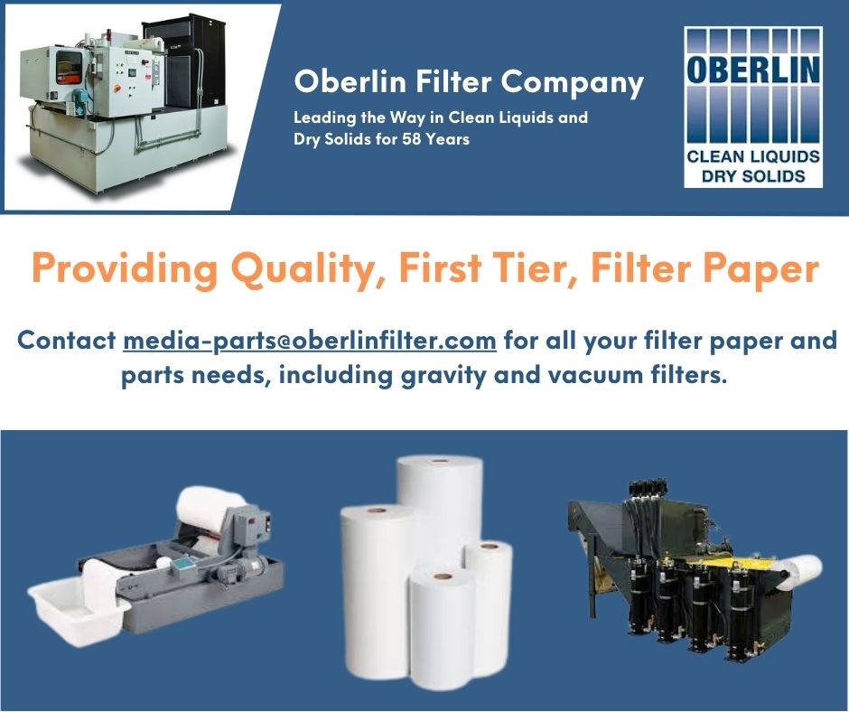 OberlinFilterUS's tweet image. For 58 years, Oberlin Filter Company has recognized that quality filter paper is essential to achieving excellent filtration results. Request your quote at okt.to/ou1hpn

#filtermedia #oberlinfilter #filter #filters #media