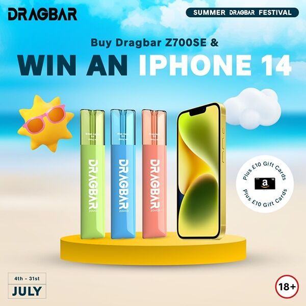 ecovapeuk's tweet photo. Ready to take the winning shot? 🎯 Buy a VooPoo DragBar and you could be the lucky one to walk away with an iPhone 14! 📱 It's high tech meets high style with #VooPoo. Game on! 🔥 #VooPooGives #iPhone14Giveaway https://t.co/tVyNgulvIq