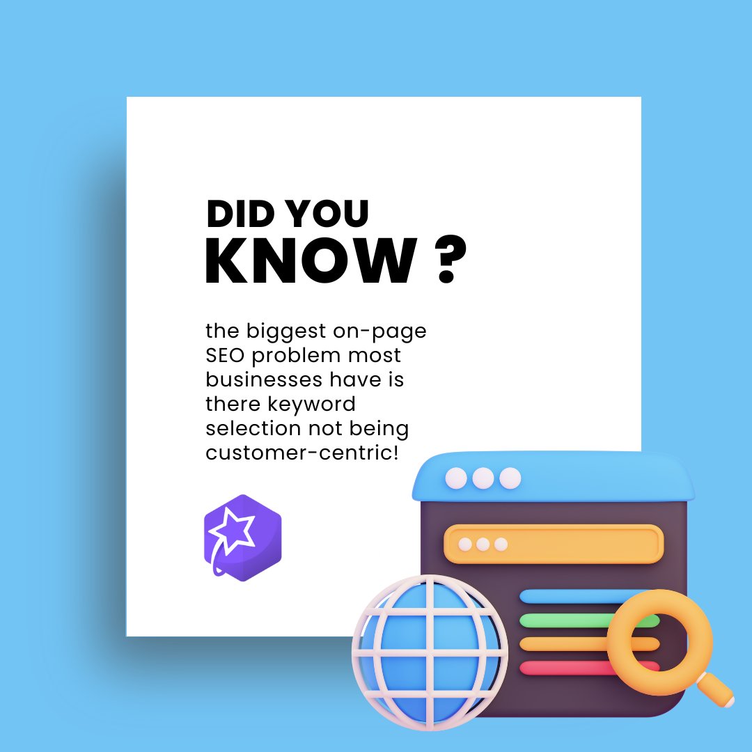 Do you know the biggest on-page SEO problem most businesses have on their web pages?

Their keyword selection isn’t customer-centric. Instead, it’s driven by their ego and desire to look superior to their competitors by using superlatives and buzzwords! 

Simply give us a call