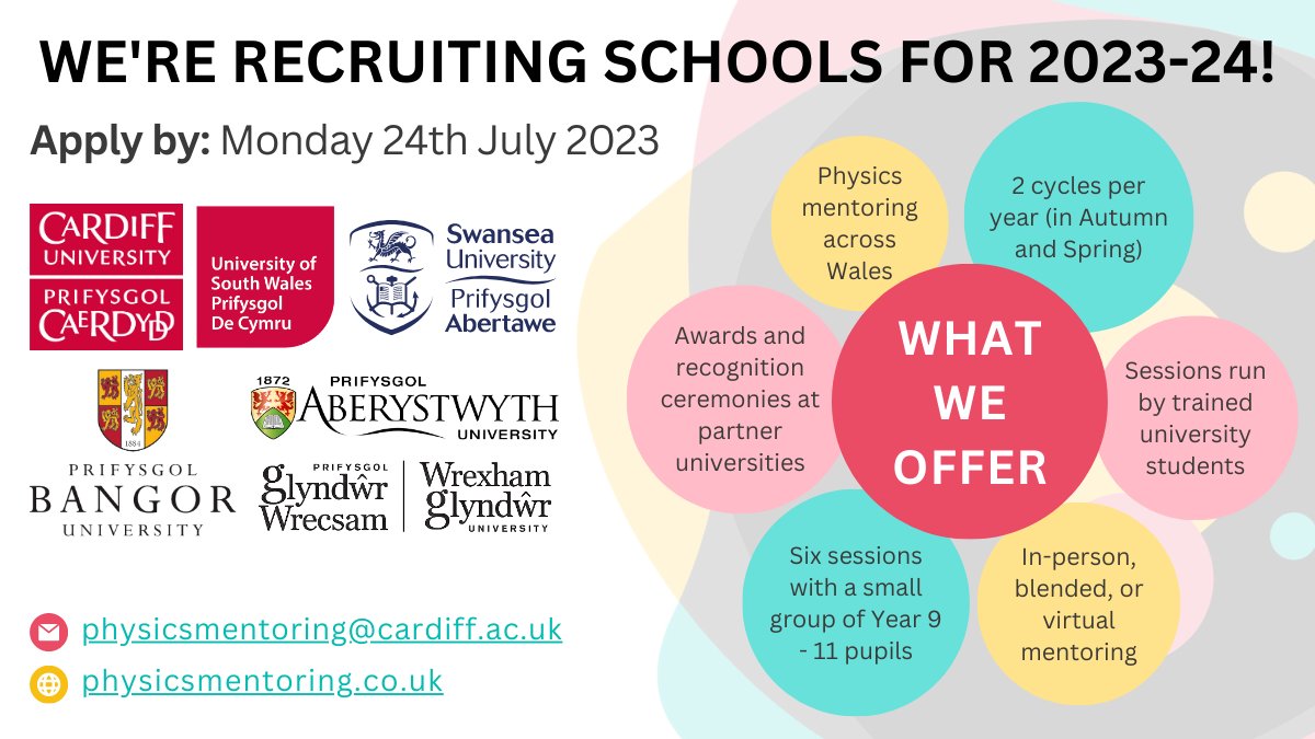 Physics Mentoring Project (@physmentoring) on Twitter photo Attention! If you're a secondary school interested in working with Physics Mentoring and having one of our mentors work with you and your learners for the 2023-24 academic year, applications are now OPEN: sway.office.com/M6WBPBIHHHqdEG… Attention! If you're a secondary school interested in working with Physics Mentoring and having one of our mentors work with you and your learners for the 2023-24 academic year, applications are now OPEN: sway.office.com/M6WBPBIHHHqdEG…