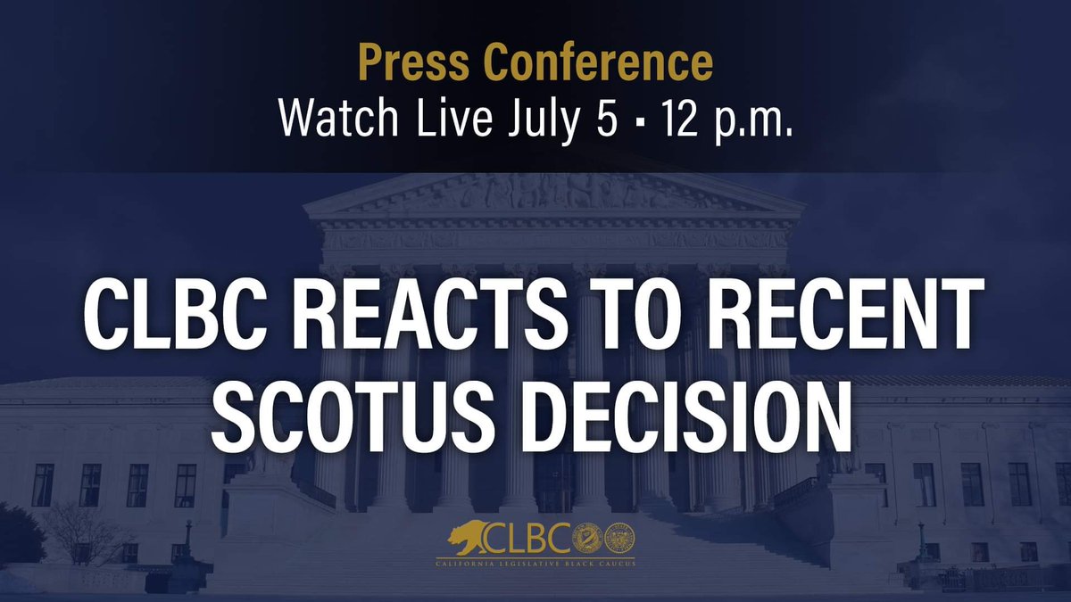 Today at 12noon, tune in for our Press Conference on SCOTUS' Affirmative Action decision.