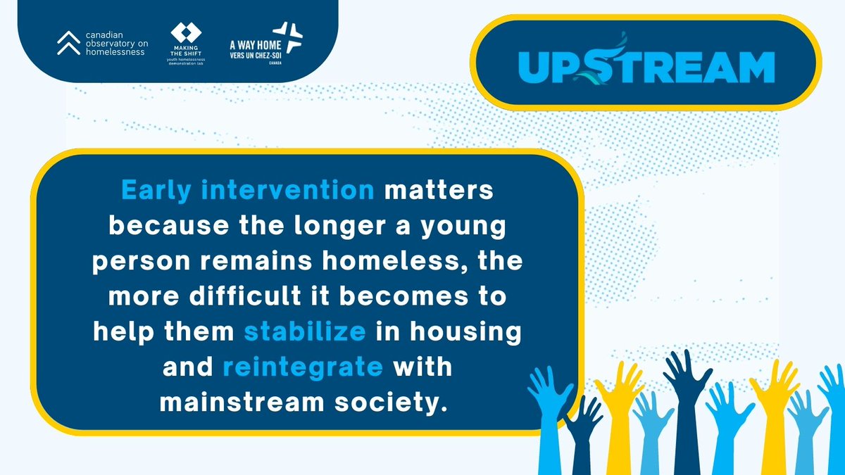 Early intervention is important because the longer a young person remains homeless, the more difficult it becomes to help them to stabilize in housing and reintegrate into mainstream society. Learn more: bit.ly/3zeAtu2