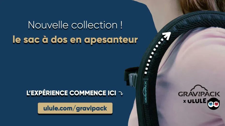 📣 GRAVIPACK a lancé sa campagne de crowdfunding sur <a href="/ulule/">Ulule</a> ! 
🎉buff.ly/46Ncd1R🎁Offrez(-vous) à prix exceptionnel nos sacs à dos exosquelettes pour alléger considérablement le poids sur les épaules grâce à notre #innovation brevetée!👍#business #rando #etudes #voyage