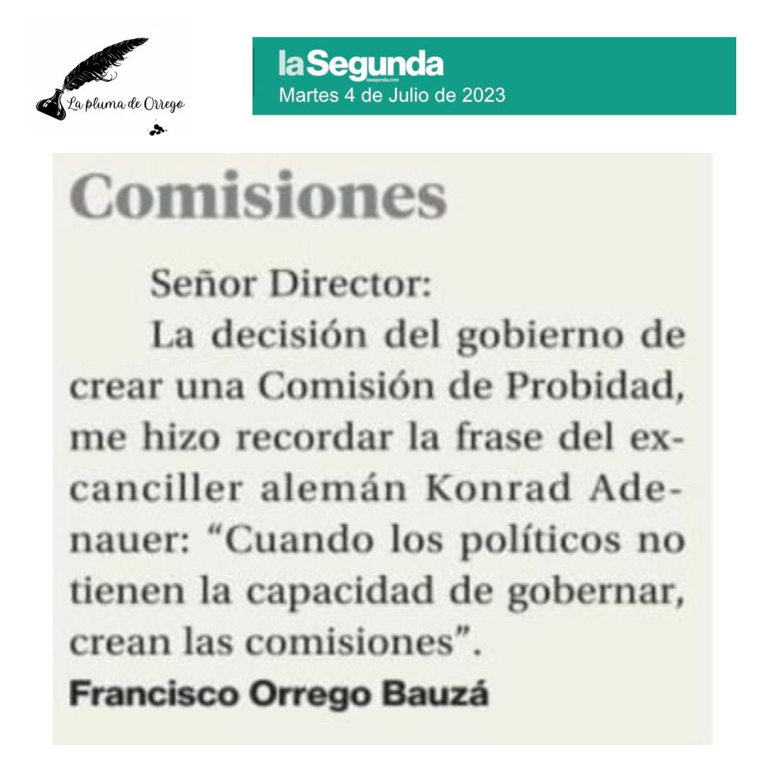 sergiogahona's tweet photo. Con todo respeto a los comisionados nombrados por Presidente Boric para mejorar la probidad en el Estado, me parece que la ciudadanía está cansada de que Boric derive en comisiones problemas que tienen que ver con la ética y las ilegalidades de los miembros de su gobierno. https://t.co/rCOSgWJzWM