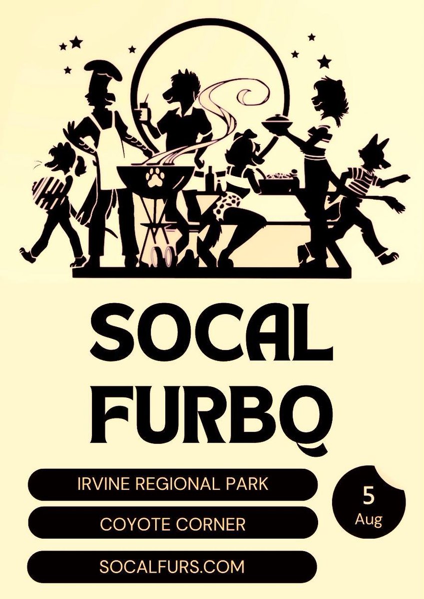 SoCal FurBQ is just a month away! August 5th! t.me/furbq