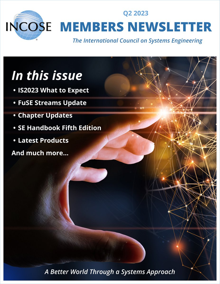 incose_org's tweet image. The INCOSE Members Newsletter gives you an update on the latest news from the global INCOSE community. Read it now at bit.ly/3PJkY6D

#INCOSE #SystemsEngineering #EngineeringNews
