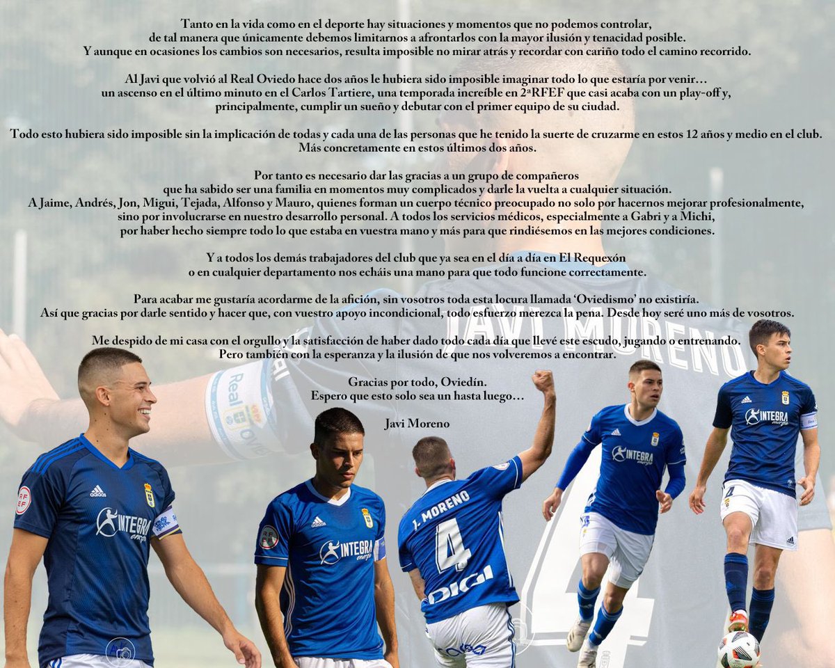 morenojavi4's tweet photo. Más de media vida contigo.
Hoy, mañana y siempre…
Gracias eternas, @RealOviedo! 💙 https://t.co/5ZcDlmGlP7
