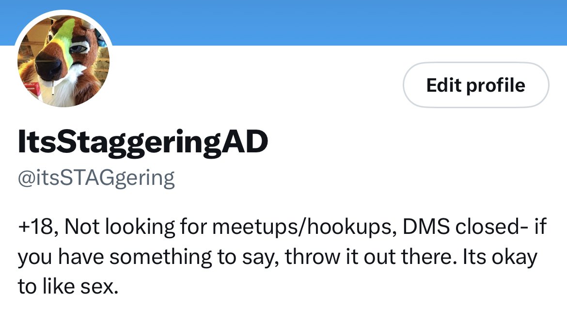 So as stated a while ago, I’m not turning this account into anything sexual, but I’d like to also say it’s okay to be sexual. So I made this for that purpose. It’s here if you want. I’d just ask you be of legal age if you’re going to follow.