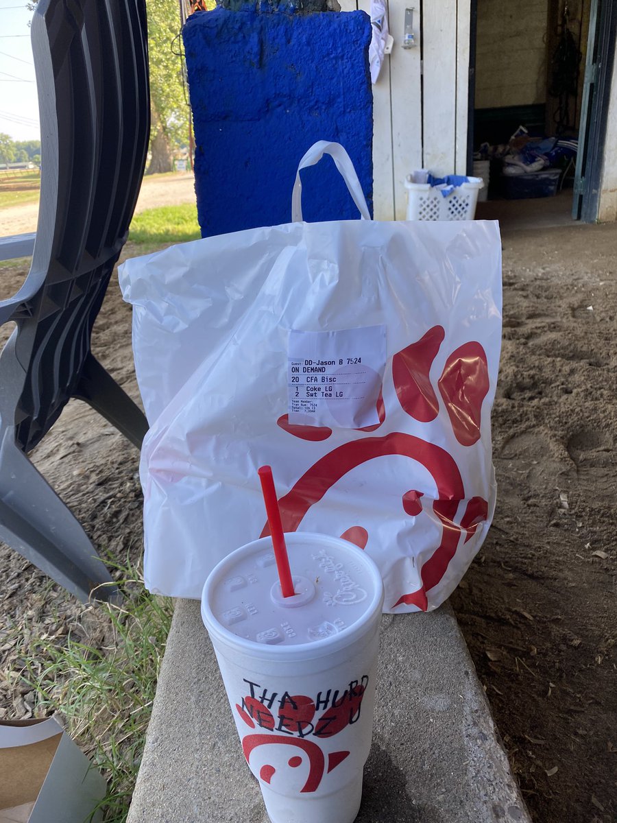 jbark131's tweet photo. It’s been one of those mornings where you have to @DoorDash breakfast from @ChickfilA for the crew @EllisParkRacing #itsonlywednesday https://t.co/ZuisSQqzV5
