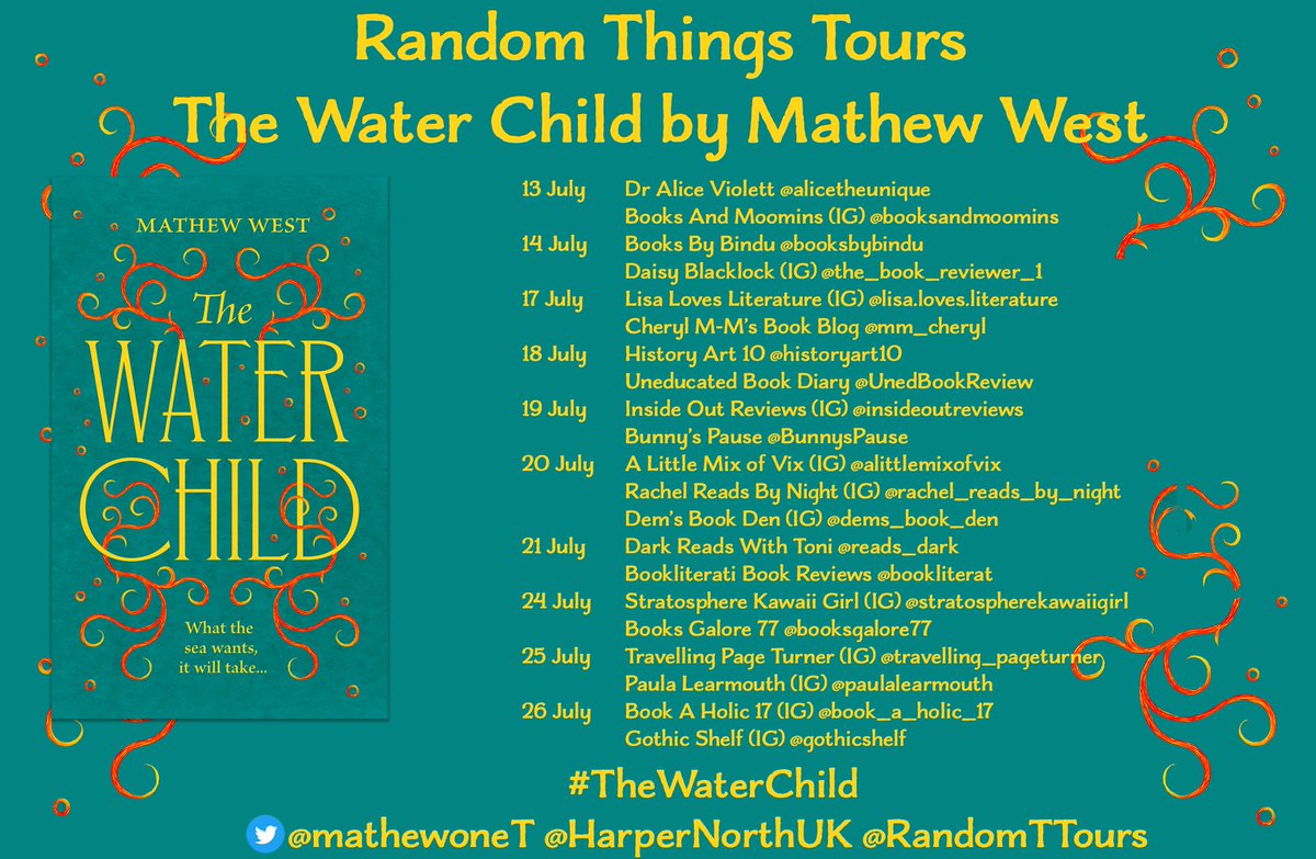 Don't miss the #RandomThingsTours Blog Tour for #TheWaterChild by <a href="/mathewoneT/">Mathew West (account inactive)</a> with <a href="/HarperNorthUK/">HarperNorth</a> 

Begins 13 July 

@historyart10 
<a href="/BunnysPause/">Bunny's Pause</a>