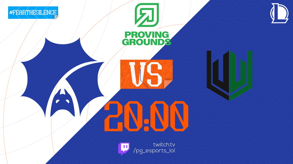 [#leagueoflegends] Oggi comincia il girone di ritorno di ProGro, cercheremo di toglierci qualche sassolino dalla scarpa.

Oggi vogliamo la rivincita contro gli <a href="/UwUnderworld/">UnderWorld Esports</a> 

Ci vediamo alle 20:00 su twitch.tv/pg_esports_lol

#fearthesilence
