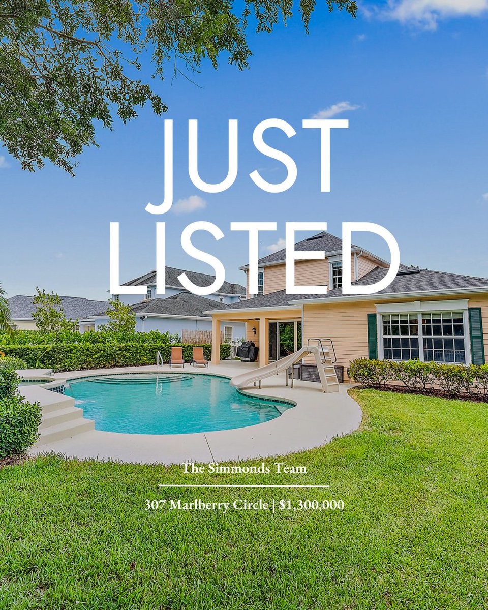 SimmondsTeam's tweet image. #JUSTLISTED 121 Marlberry Cir, Jupiter FL! 5 bed + office, 3.1 bath pool home in prime location in NewHaven at Abacoa! Custom pool, fenced yard, preserve views and master suite on 1st floor! Don't miss this opportunity to see this home! Call Amy at 561.427.3617 for details.