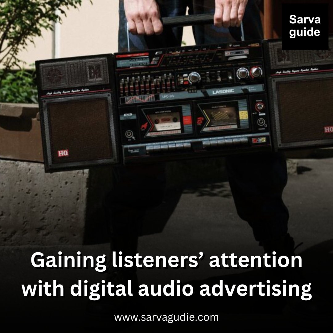 Gaining listeners’ attention with digital audio advertising
.
Visit to know more - sarvaguide.com/gaining-listen…
.
#DigitalAudioAdvertising #AudioMarketing #ListenerEngagement #AudioAds #PodcastAdvertising #SoundMarketing #AudioContent #DigitalAdvertising #paytunes