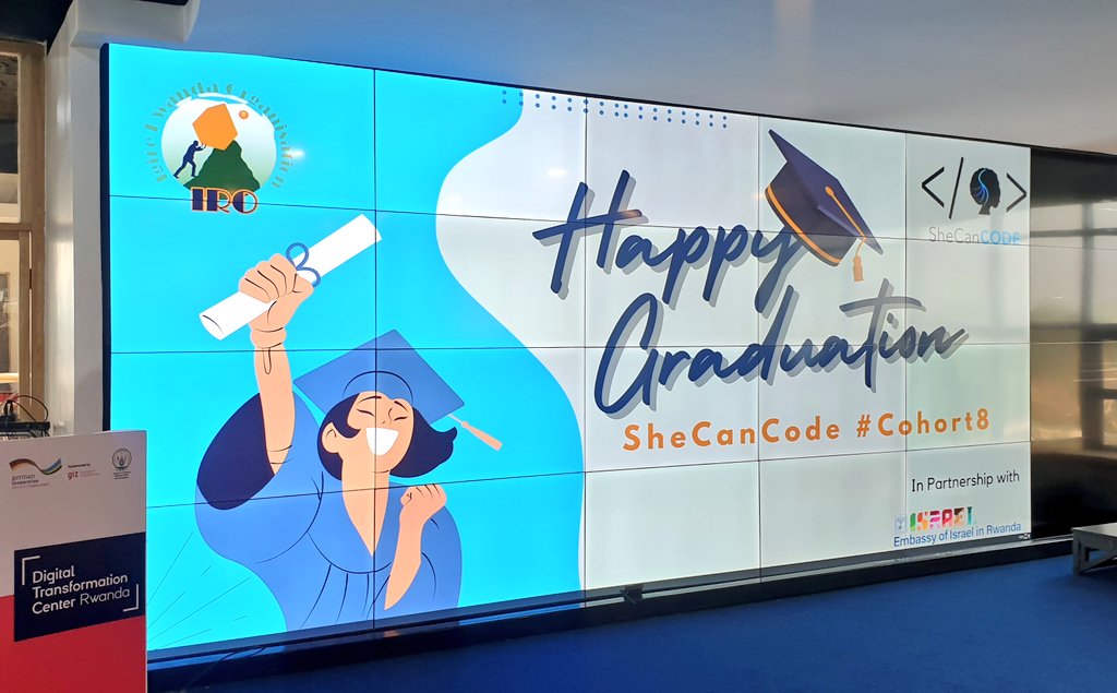 AmbRonAdam's tweet image. Congratulations to the 8th cohort of 35 students who completed @igirerwandaorg's 16-week @ShecancodeRW Bootcamp in Software Development. Supported by @IsraelinRwanda, beneficiaries acquired hands-on skills they need to access jobs. 85% of #SheCanCode graduates are employed.