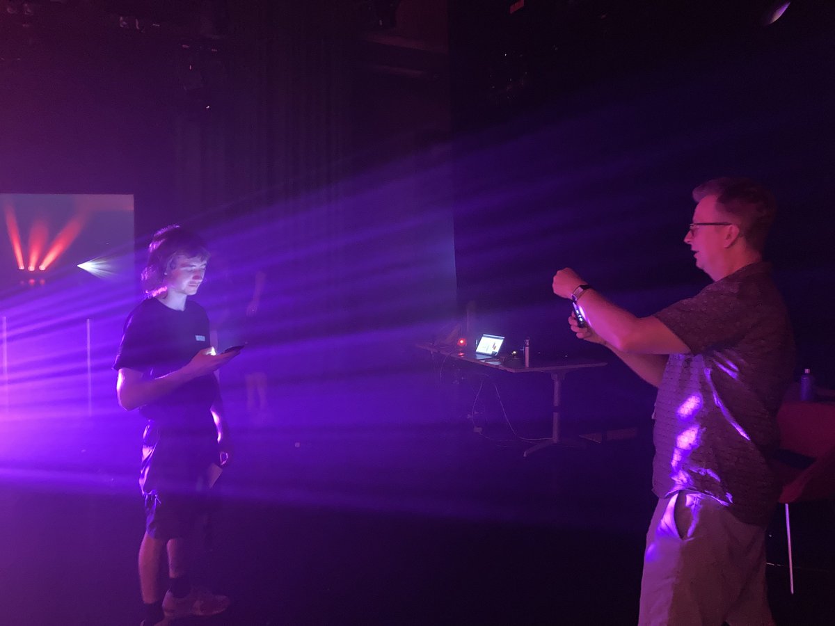 EnlightenedLx's tweet photo. Lights, Camera, Action!
Our colleague Ian recently visited the staff and students at @BathSpaUni TV Studios to demo some @MartinProUKDist Era 400 moving heads so they could see just how good they look on camera.
#enlx #bathspauniversity #tvstudio #martinprofessional #prolx https://t.co/4eDqtgS8Fy