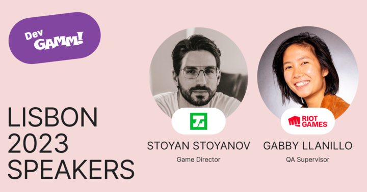 DevGAMM's tweet photo. We're thrilled to announce more speakers for DevGAMM Lisbon event on November 16-17. We'll be joined by:

📷 Stoyan Stoyanov (@stirringstorm), Game Director, @jyammagames
📷 Gabby Llanillo (@gabs820), QA Supervisor, @riotgames 

PRICES GROW TOMORROW.

🎫 https://t.co/ov2hKy97la