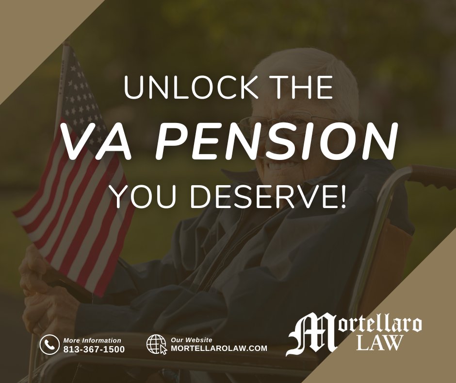 Are you a #Veteran? You may be eligible for a #VApension, but there are a few requirements you need to meet. Consulting a #VAAccreditedAttorney is highly recommended to meet requirements and get applications approved. Get in touch with #MortellaroLaw today!