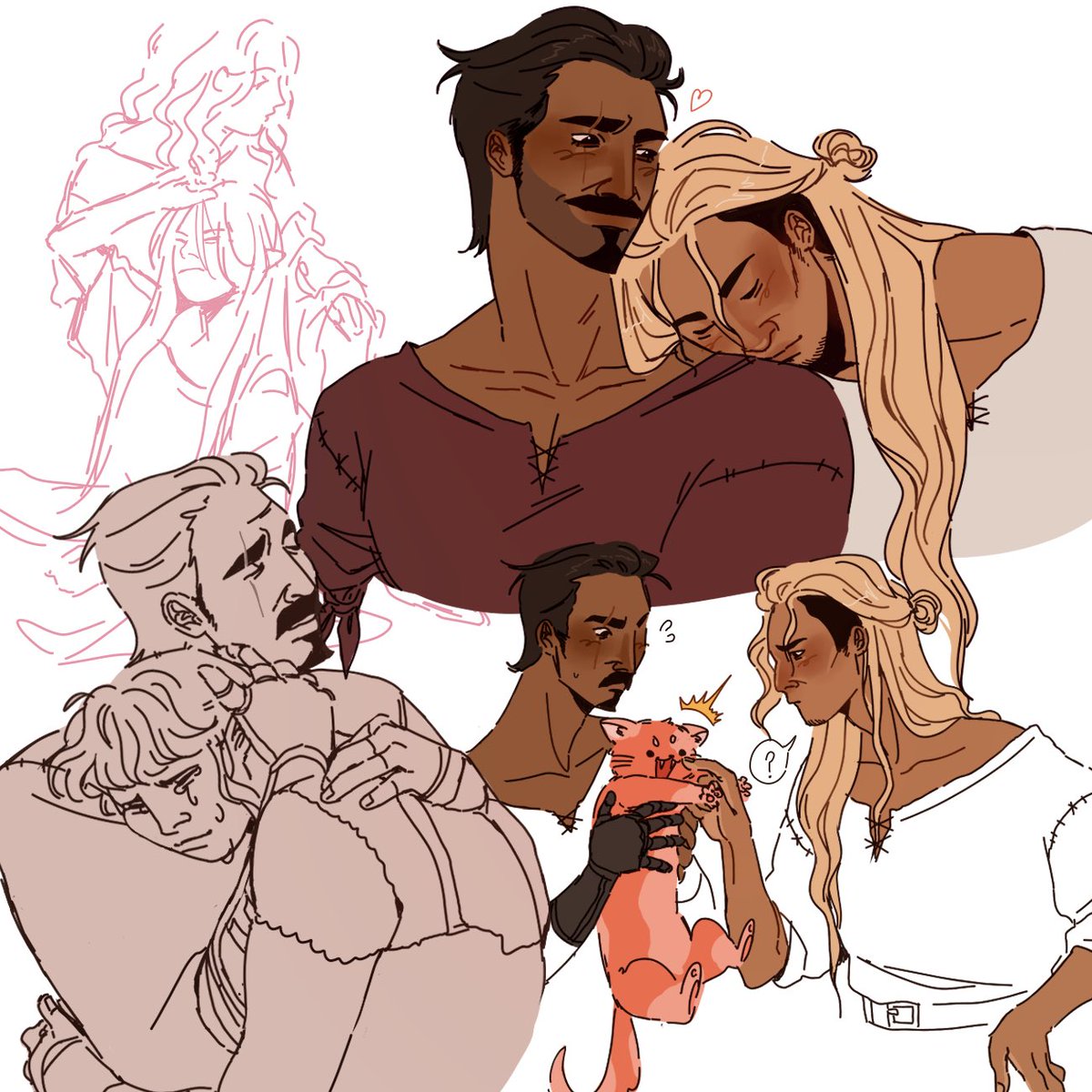 last time i drew these guys was when iwas like 10 and super into the graphic novel. please watch thjs movieplease #Nimona