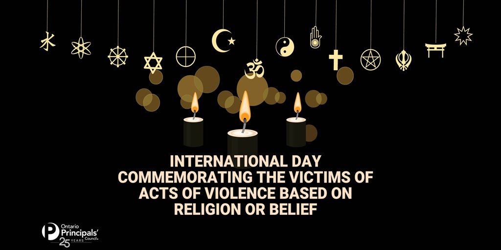 Today is the International Day Commemorating the Victims of Acts of Violence Based on Religion or Belief. We must continue to stand against &amp; address religious persecution.