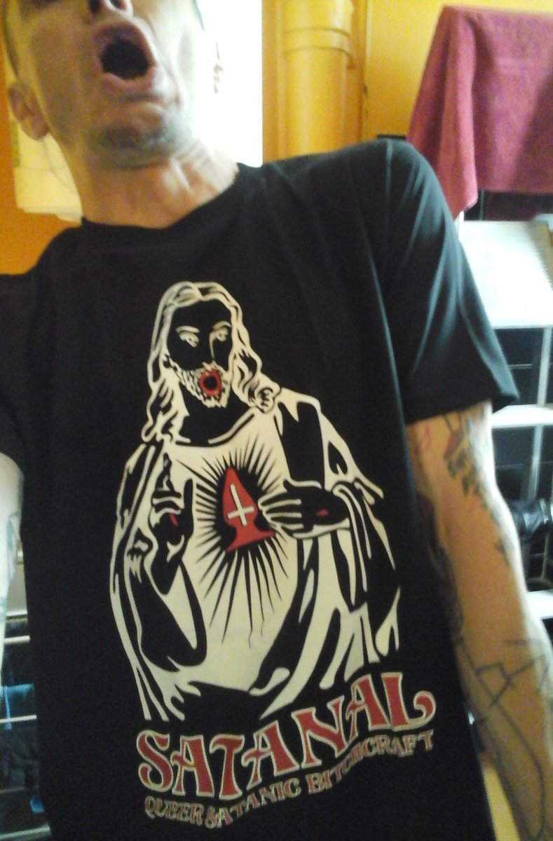 A while ago, I stumbled upon <a href="/OfficialSatanal/">Satanal</a>. Then, we exchanged a few words on Twitt3r and... I saw a Tw33t with <a href="/OfficialSatanal/">Satanal</a> X <a href="/Mazmorbidfetish/">𝕸𝖆𝖟 𝕸𝖔𝖗𝖇𝖎𝖉 The Anti-Christ Anal Star</a> X <a href="/LonAltMarket/">London Alternative Market</a>. Now, thanks to Their €tsy store, I can proudly wear some <a href="/OfficialSatanal/">Satanal</a> T-Shirt &amp; badges 😈 #FollowThrough.
