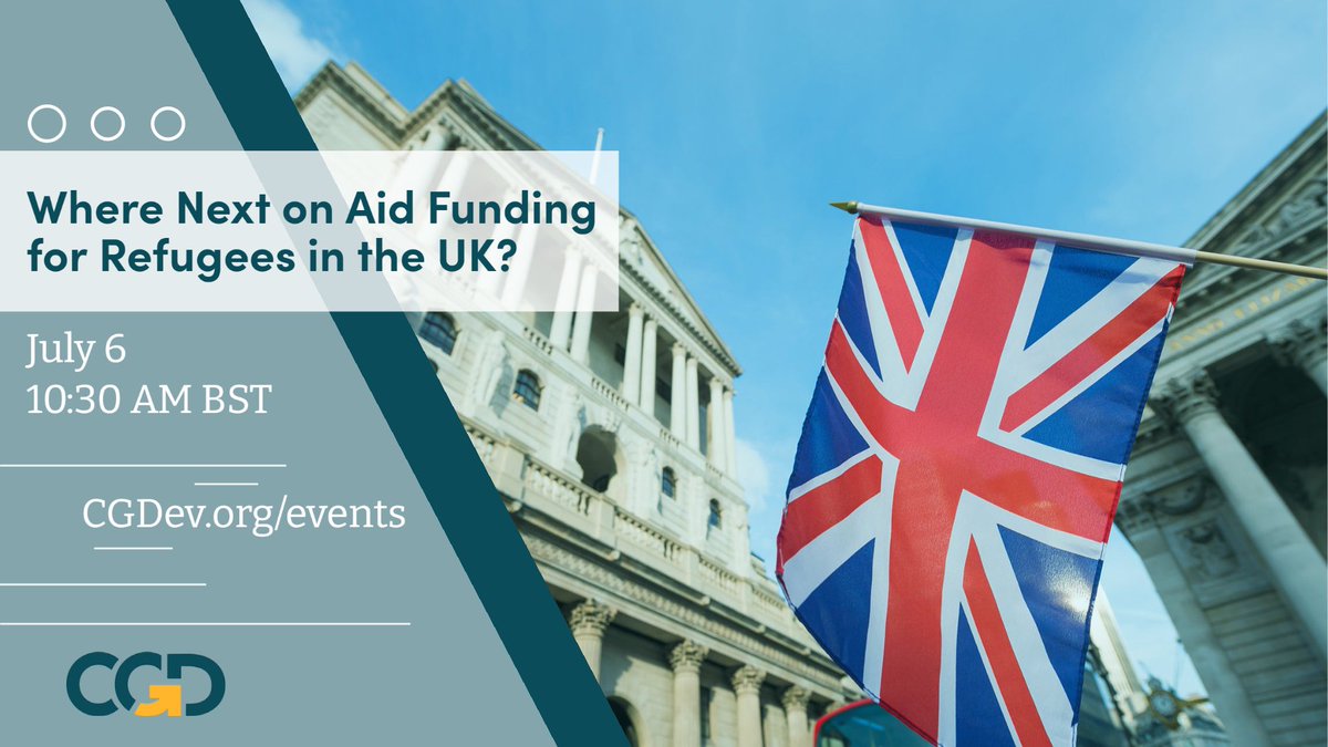 🗓️ TOMORROW: Join @CGDev's upcoming event where @EconMitch will discuss aid funding for refugees in the UK. Ft. @DACchairOECD @icai_uk’s @TBartonUK @PetJanne and @NAOorguk's Oliver Lodge Register here ⬇️ cgdev.org/event/where-ne…