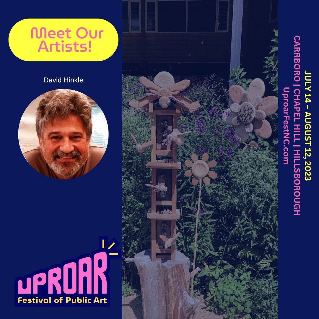 Meet #UproarFestNC artist David Hinkle of Chapel Hill!

David's practice for the past 20 years has revolved around creating beautiful and functional outside spaces, structures, and environments.

Learn more at hinkleoutsidedesignbuild.com and  uproarfestnc.com/artists.