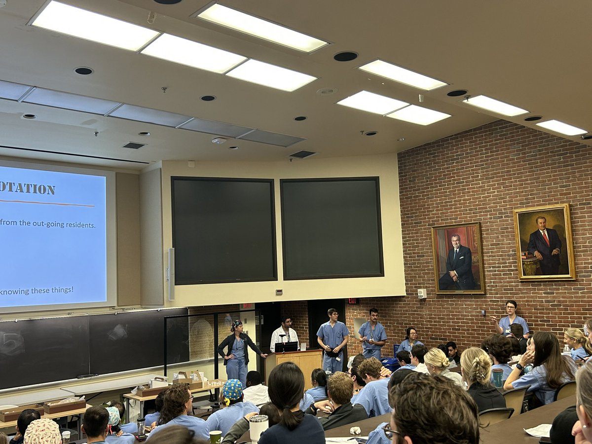 2023-24 @VUMCSurgRes Chief residents giving our annual “How we Roll” lecture — we are a team, support each other, and communicate! @kgallagher01 @WKellyWuMD @VUMCGME @VUMCSurgery