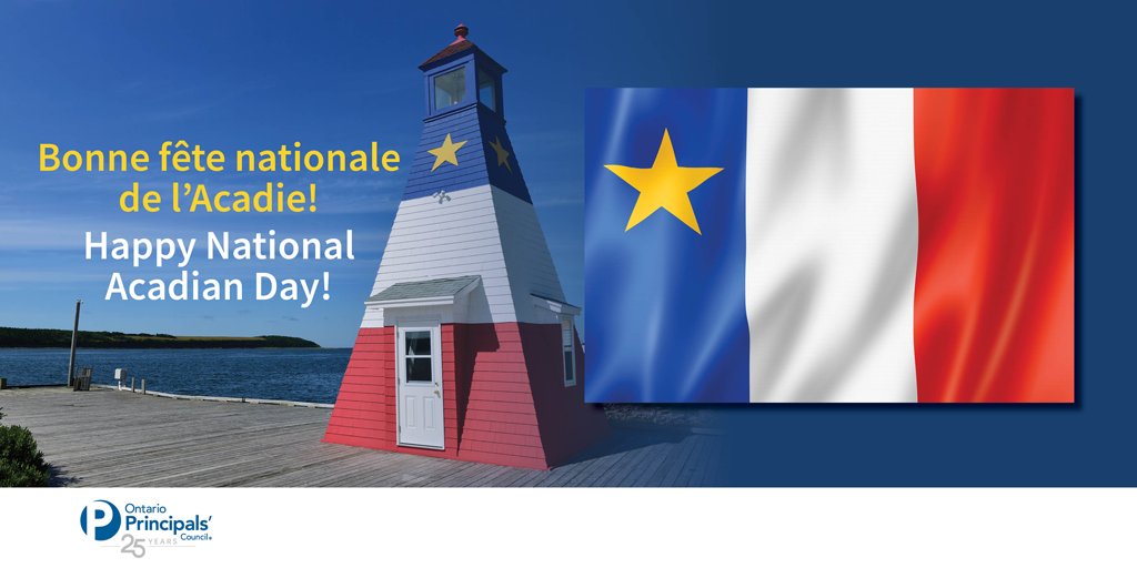 OPCouncil's tweet photo. Today is National #Acadian Day, highlighting the contribution of Acadians to the Canadian cultural fabric, recognizing their historical presence on the land &amp; celebrating their cultural diversity. https://t.co/M8Sav8hvY1