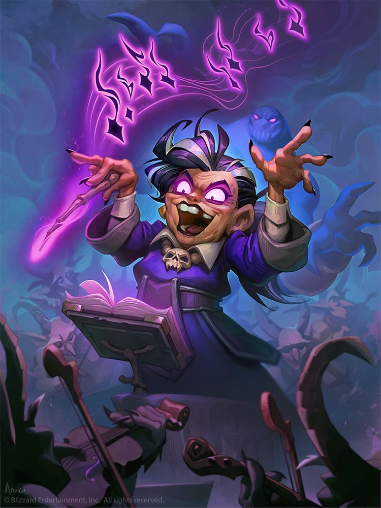 'Rin, Orchestrator of Doom' card art for Hearthstone