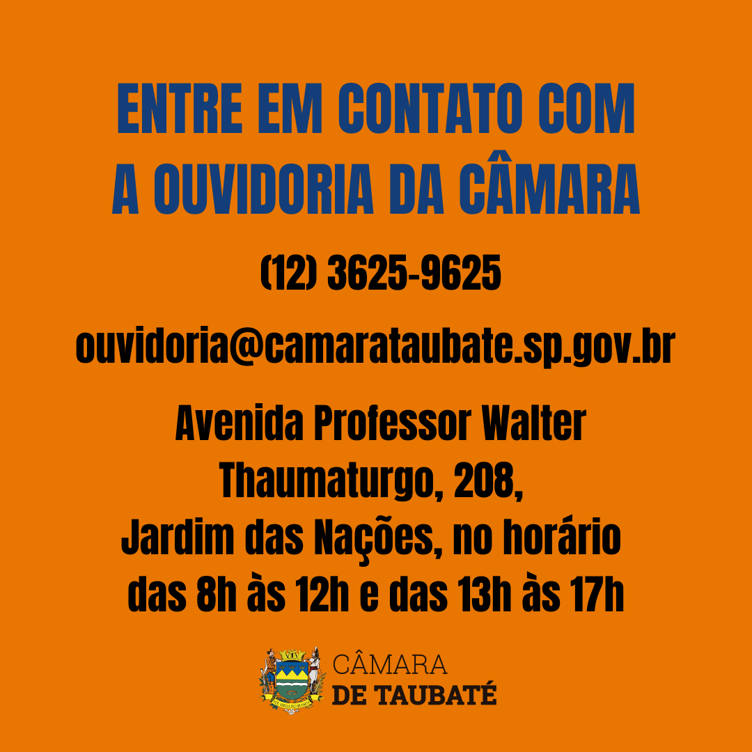 camarataubate's tweet image. #Câmara #Taubaté #Ouvidoria