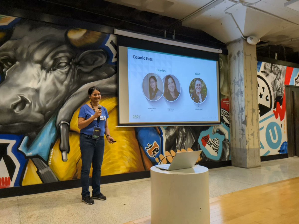 ncstateORC's tweet image. Last week, two female #entrepreneurs with connections to NC State #pitched to a packed house at @CEDNC &apos;s GRO Demo Day. Hats off to Cosmic Eats and Solib Solutions! Join us in celebrating these two wonderful women and their great work!