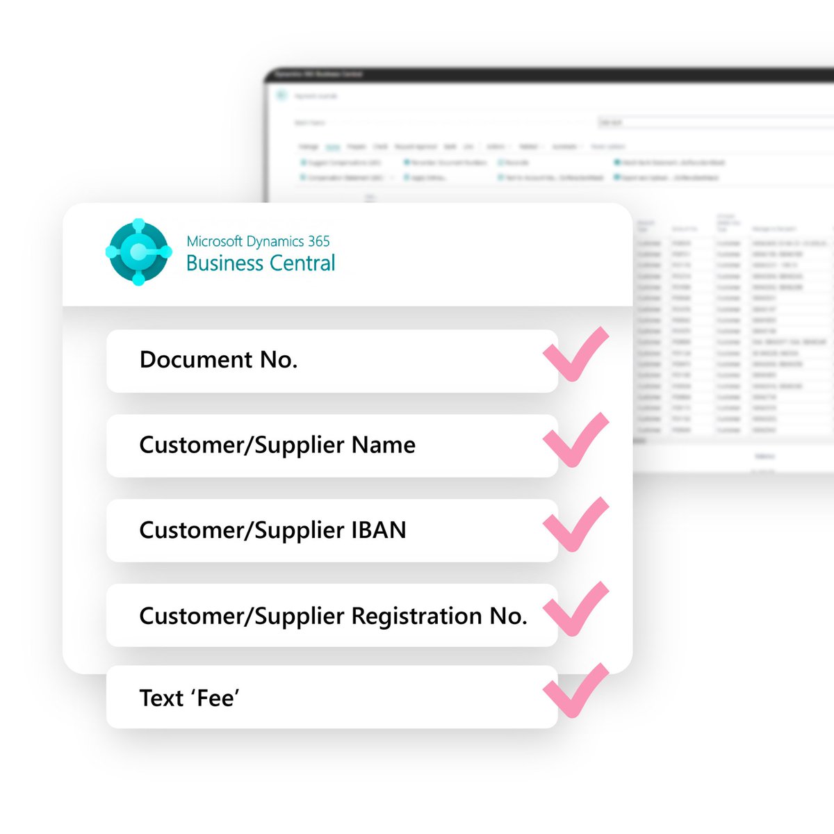 SofteraBankfeed's tweet image. First things first. Before matching payments with invoices, it is necessary to recognize each transaction.

Bankfeed does that #accurately and #automatically by identifying:
✔ Document No.
✔ Customer or Supplier Name, IBAN, Company Registration No.
✔ Text, e.g. &apos;Bank fee&apos;