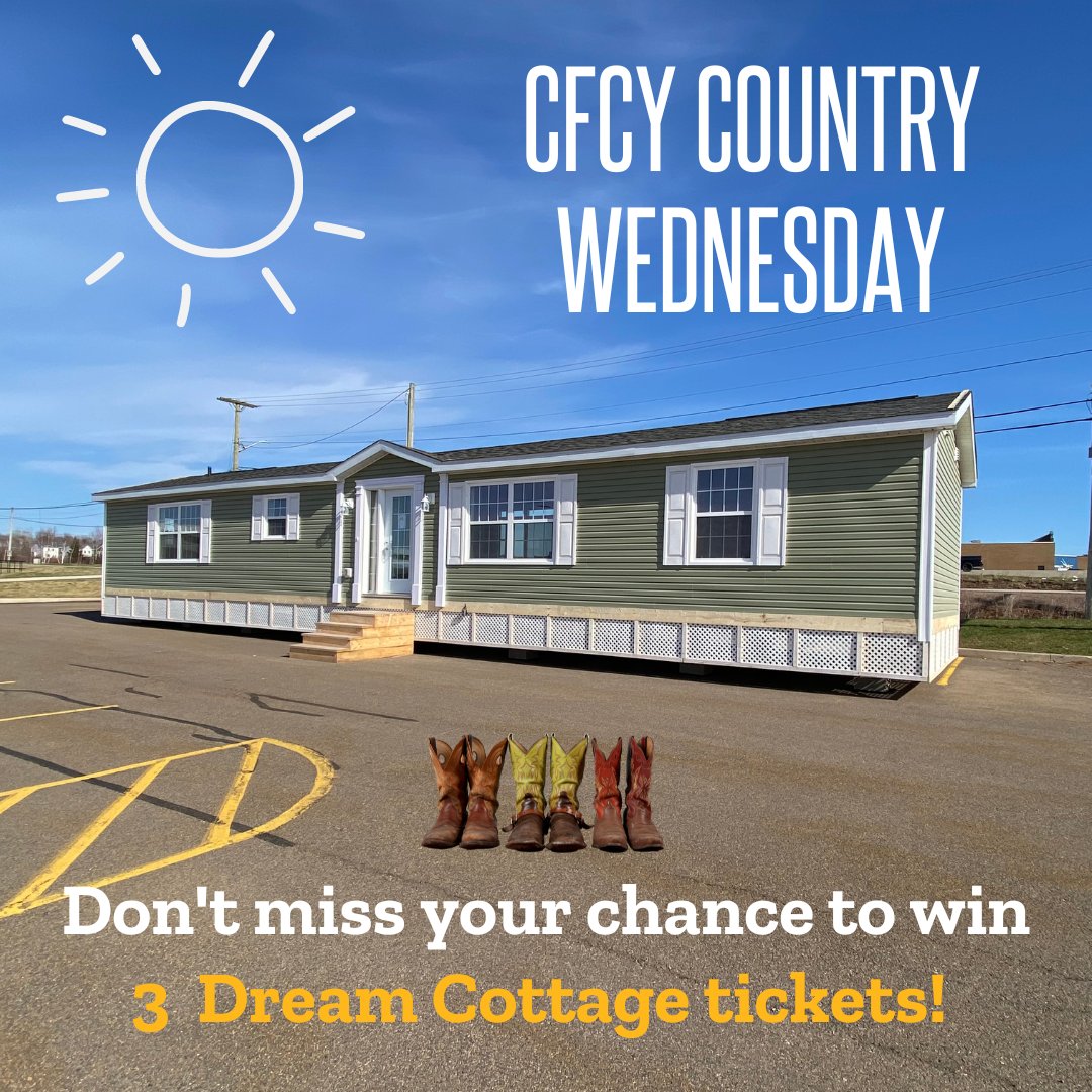 It's the very first <a href="/cfcy/">95.1 FM CFCY</a>  Wednesday of the 30th Dream Cottage campaign!  If you buy your tix today at the Dream Cottage or by phone, you could three extra tix thanks to our friends at CFCY!  #DreamCottage30  #CFCYWednesdays