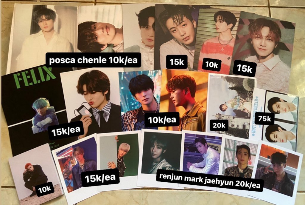 WTS// WANT TO SELL AAB NCT

Chenle Mark Jisung Jaemin Jaehyun Renjun Taeil 
Polaroid postcard the dream show dreaming favorite md hot summer dicon 

✅Keep event w/ DP 
✅Nego
❌HNR/time waster!
💸Excl adm 🍊
📍Bekasi