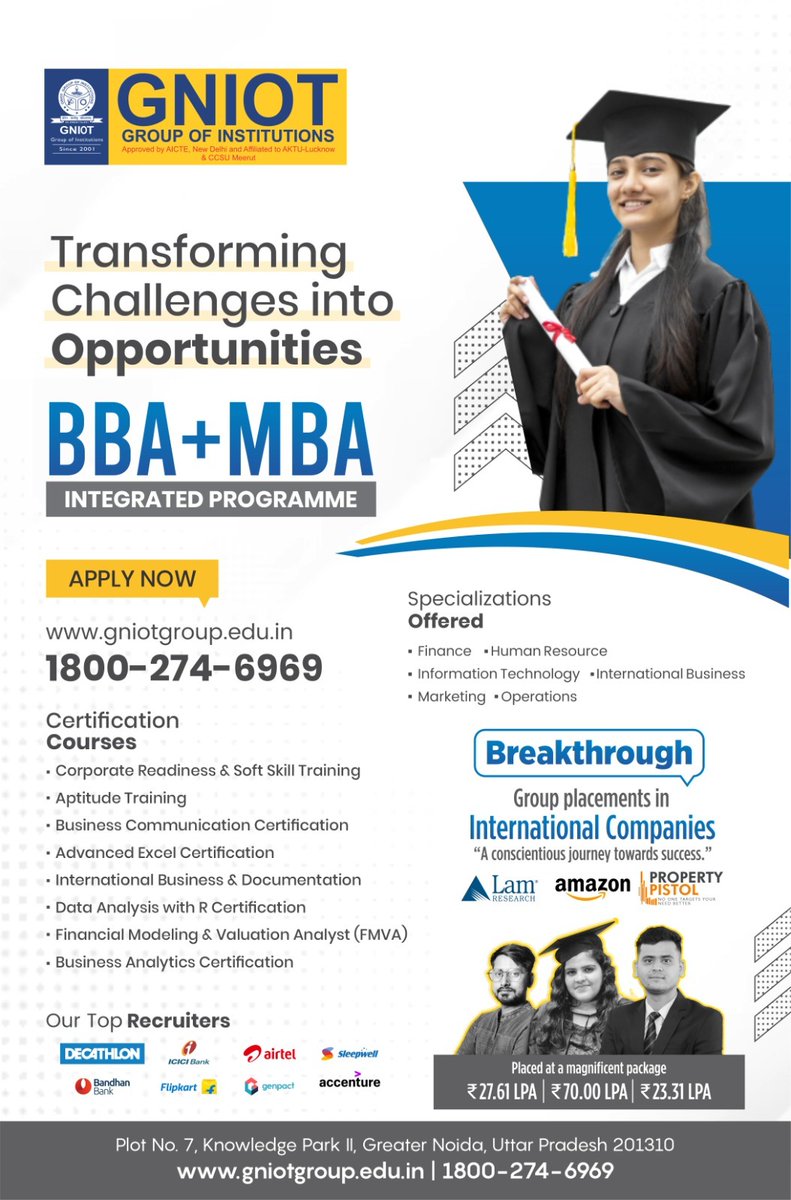 GNIOTCollege's tweet photo. 📢 Don't miss out on this golden opportunity! Start your journey towards a successful career today! ✨

🌐 Website: https://t.co/1UznvJ7oO8
📞 Toll-Free No.: 18002746969

#GNIOT #IntegratedCourse #BBA #MBA #Specialization #Finance #HR #IT #IB #Marketing #Operations https://t.co/vMHviyIoXi