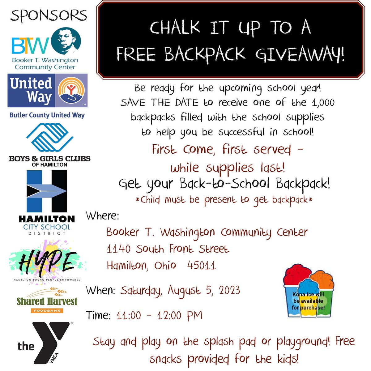 School will be back in session before you know it! We need your help in making sure all Butler County students return to the classroom with everything they need to succeed. We are accepting school supply donations for our Backpack Giveaway NOW through July 28. Learn more below!