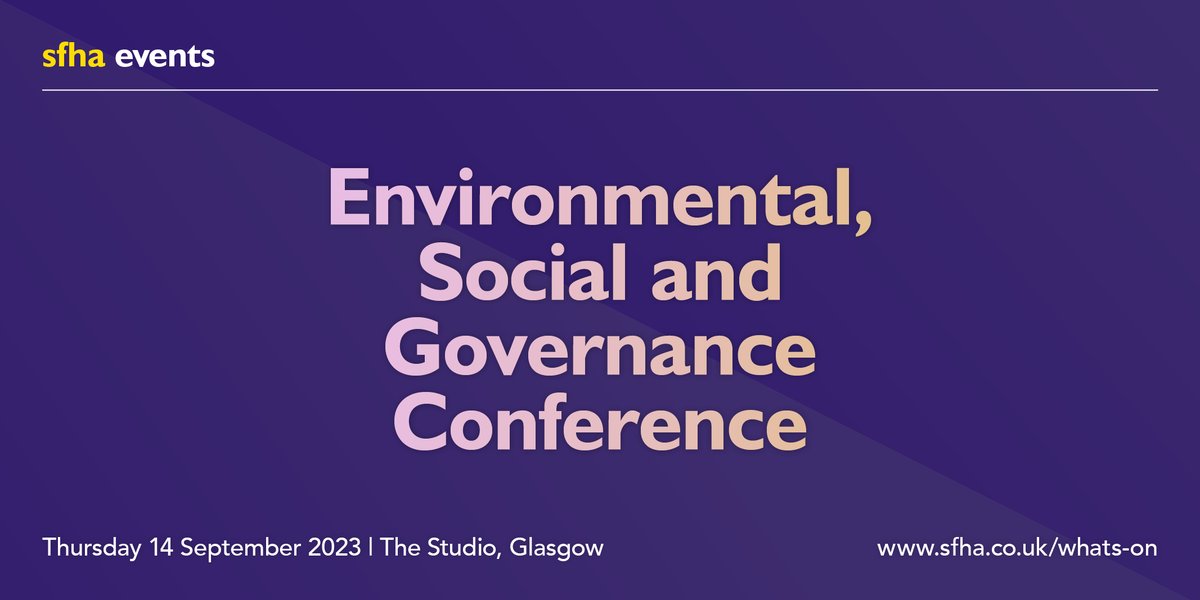 sfha_hq's tweet photo. Join us at the ESG Conference in September to discuss Environmental, Social &amp; Governance issues and explore the incredible possibilities they bring for RSLs. Don't miss out, book your spot now! 👉 Register here: https://t.co/woexTegq05 #ESGConference #RSLs #Sustainability https://t.co/tukx43A4e6
