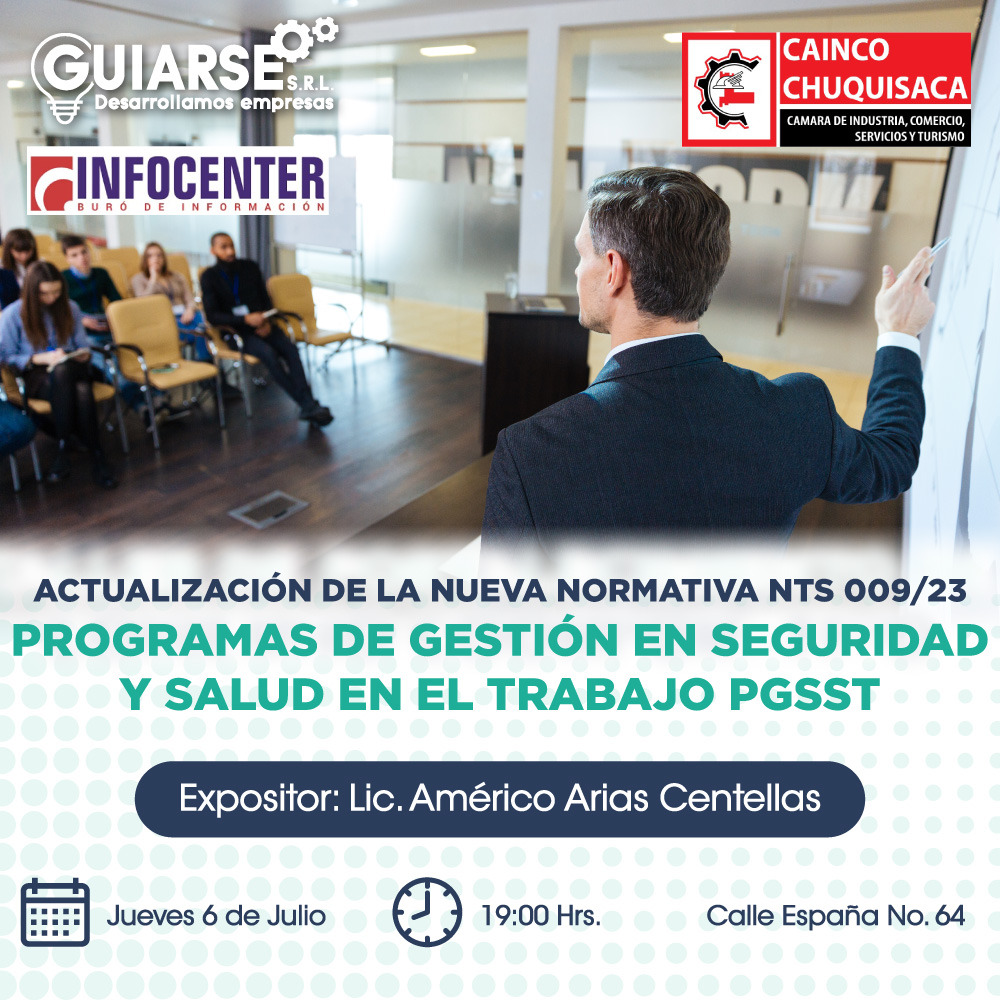Curso gratuito 𝗔𝗖𝗧𝗨𝗔𝗟𝗜𝗭𝗔𝗖𝗜Ó𝗡 𝘀𝗼𝗯𝗿𝗲 𝗹𝗮 𝗻𝘂𝗲𝘃𝗮 𝗻𝗼𝗿𝗺𝗮𝘁𝗶𝘃𝗮 𝗡𝗧𝗦 𝟬𝟬𝟵/𝟮𝟯 "𝗣𝗿𝗼𝗴𝗿𝗮𝗺𝗮 𝗱𝗲 𝗚𝗲𝘀𝘁𝗶ó𝗻 𝗲𝗻 𝗦𝗲𝗴𝘂𝗿𝗶𝗱𝗮𝗱 𝘆 𝗦𝗮𝗹𝘂𝗱 𝗲𝗻 𝗲𝗹 𝗧𝗿𝗮𝗯𝗮𝗷𝗼 𝗣𝗚𝗦𝗦𝗧". 📷

Inscríbete: forms.gle/aXakmDZoNrQkYr…